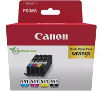 Tusz Canon Canon Cartridges | CLI-551 BK/C/M/Y Multipack | Ink | Black, yellow, cyan, magenta | 6509B015  | 8714574679235 | 829705