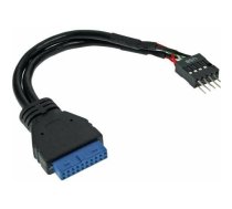 InLine USB 19 pin - USB 8 pin, 0.15m, (33446I) | 33446I | 4043718179633