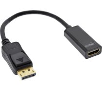 Kabel InLine InLine® DisplayPort to HDMI Adaptor with Audio, DisplayPort male to HDMI female, 4K/30Hz, black 0.15m | 17198E  | 4043718290611