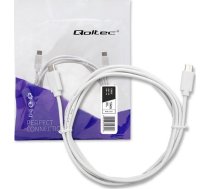 Kabel USB Qoltec USB-C - USB-C 1.4 m (52344) | 52344/9810987 | 5901878523446