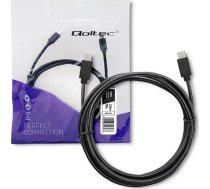 Kabel USB Qoltec USB-C - USB-C 2.5 m (52347) | 52347/9810980 | 5901878523477