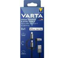 Kabel USB Varta Varta Kabel Speed Charge & Sync USB A to Micro/C/Light. 2 M | 57937101111  | 4008496066315