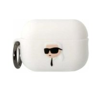 Karl Lagerfeld Etui Karl Lagerfeld KLAP2RUNIKH Apple AirPods Pro 2 cover /white Silicone Karl Head 3D | KLD1412  | 3666339099244