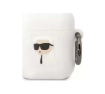 Karl Lagerfeld Etui  Karl Lagerfeld do AirPods 1/2 cover /white Silicone Karl Head 3D | KF001462  | 3666339087838