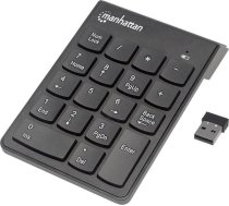 Manhattan Numeric Keypad, Wireless (2.4GHz), USB-A Micro Receiver, 18 Full Size Keys, Black, Membrane Key Switches, Auto Power Management, Range 10m, AAA Battery (included), Windows and Mac, Three Year Warranty, Blister | 178846  | 766623178846 | PERMNHKLA0001