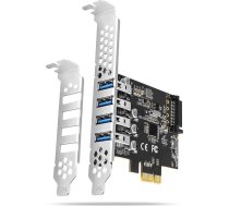 AXAGON Axagon PCI-Express card with four external USB 3.2 Gen1 ports with dual power. Renesas chipset. Standard & Low profile. | PCEU-43RS  | 8595247906960