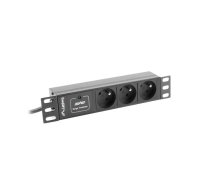 LANBERG POWER STRIP RACK 10" (1U, 10A, 3X 230V PL) | PDU-03E-0200-IEC-BK  | 5901969416787 | LIPLAERAK0008