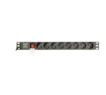 EnerGenie EG-PDU-014 Rack Power Distribution Unit (8 Schuko sockets, 1U, 16A, Schuko plug, 3m, black color) | EG-PDU-014  | 8716309117364 | LIPGEMRAK0004