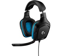 LOGITECH  G432 Wired Gaming Headset 7.1 - LEATHERETTE - BLACK/BLUE - USB | 981-000770  | 5099206082410