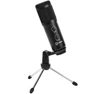 LORGAR  Soner 313, Gaming Microphone, USB condenser microphone with Volume Knob & Echo Knob, Frequency Response: 80 Hz—17 kHz, including 1x Microphone, 1 x 2.5M USB Cable, 1 x Tripod Stand, dimensions: Ø47.4*158.2*48.1mm, weight: 243.0g, Black | LRG-CMT31