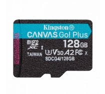 Kingston Memory card microSD 128GB Canvas Go! Plus 200MB/s A2 U3 V30 | SDCG4/128GBSP | 740617347975 | SFKINMD128SDG4B
