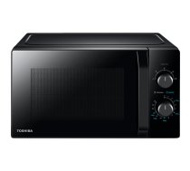 TOSHIBA SDA Microwave oven, volume 20L, mechanical control, 800W, 5 power levels, LED lighting, defrosting, cooking end signal, black | MW2-MM20P(BK)  | 6944271671931