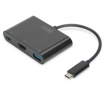 Digitus Multi , 1xHDMI 4K 30Hz UHD 1xUSB Type C Power Delivery, 1xUSB A to USB 3.1 Type C, black | AIASSA000000035  | 4016032447498 | DA-70855