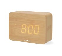 Nedis digitālais radio modinātājs, koka CLDK2008BN | CLDK2008BN | 5412810473991
