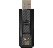 Silicon Power flash drive 64GB Blaze B50 USB 3.0, black | SP064GBUF3B50V1K | 4712702644135 | 43237