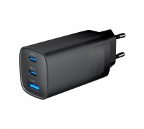 Gembird TA-UC-PDQC65-01-BK 3-port 65 W GaN USB PowerDelivery fast charger, black | TA-UC-PDQC65-01-BK  | 8716309128650 | LADGEMSIC0004