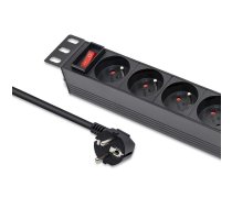 Qoltec Power strip for RACK 10 1U,16A,PDU,4xFRENCH,1.8 | NUQOLTP00054602  | 5901878546025 | 54602