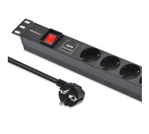 Qoltec Power strip for RACK 19 1U,16A,PDU,6xSCHUKO,1.8 | NUQOLTP00054601  | 5901878546018 | 54601