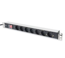 Power strip PDU 19", 1U, 7 sockets, power: 16A, 4000W, aluminum, switch, 2m | ALASSN95402  | 4016032266402 | DN-95402