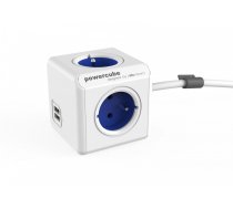 Allocacoc PowerCube USB Extended 1,5m 2402 Blue | ALACOZA2402BLUE  | 8718444085836 | Extended USB 1,5M BLUE 2402 BL