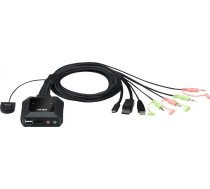 Aten ATEN CS52DP 2-Port USB-C DisplayPort Hybrid Cable KVM Switch | 60653E  | 4710469341311
