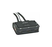 Lindy HDMI KVM Switch 2 Port Compact USB 2 HDMI 4K , Audio/Mik. - 42340 | 42340  | 4002888423403