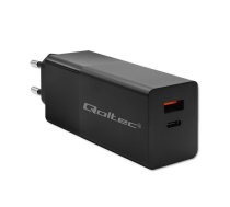 Qoltec GaN Power PRO charger 1xUSB C, 1xUSB, 100W | AZQOLUL00052382  | 5901878523828 | 52382