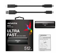 Adata SSD EXTERNAL SE760 512G USB3.2-A/C Black | DGADAZA512S760B  | 4710273772721 | ASE760-512GU32G2-CBK