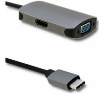 /replikator Qoltec USB-C - HDMI - VGA (50380) | 50380/5615461 | 5901878503806
