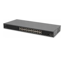 Switch Digitus Digitus 24-portowy zarządzany  gigabitowy Ethernet PoE L2 | DN-95359  | 4016032486503