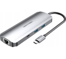 Switch La Mer Vention Vėdinimo prijungimo stotelė 9 in 1: USB-C į HDMI/USB3.0x2/USB-C/RJ45/SD/TF/TRRS 3,5 mm/PD | TOMHB/13233409  | 6922794753471