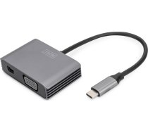 System przekazu sygnału AV Digitus 0.2M USB-C-MINIDP+VGA ADAPTER 0.2M USB-C-MINIDP+VGA ADAPTER | DA-70825  | 4016032478737