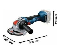 Bosch Bosch X-LOCK cordless angle grinder GWX 18V-10 Professional solo, 18V (blue/black, without battery and charger) | 06017B0100  | 4059952529530