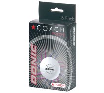 Table tennis ball DONIC P40+ Coach 1star 6 pcs White | 827DO550221  | 4250819021024 | 550221