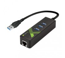 HUB USB Techly 1x RJ-45  + 3x USB-A 3.0 (IDATA-USB-ETGIGA-3U2) | IDATA-USB-ETGIGA-3U2  | 8051128105803