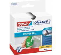 Tesa Tesa Hook&Loop Tape 2,5m x 20mm on&off white 55225 | 55225-00002-02 | 4042448859921 | 856165