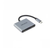 DICOTA USB-C Portable 4-in-1 D ock 4K 2xHDMI 100W PD | NUDICUS4P000005  | 7640239421400 | D32063