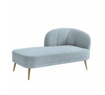 Dīvāns ‘Chaise Longue’ DKD Home Decor Debesu zils 160 x 80 x 90 cm Zils Bronza Metāls Plastmasa Ciedra