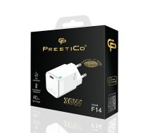 Prestico F14 Fast Charge wall charger  USB-C 30W PD white