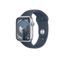 Apple Apple Watch Series 9 GPS 45mm Silver Aluminium Case with Storm Blue Sport Band - S/M Apple