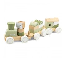 VIGA PolarB Green Train Train with Cars Blocks