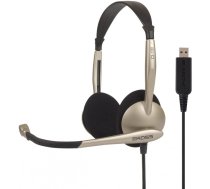 Koss CS100USB Headphones Wired On-Ear Microphone Noise canceling Gold