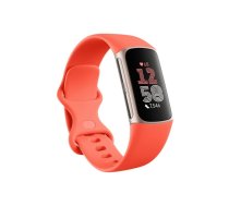 Charge 6 Fitness tracker NFC Band - Coral Case - Champagne Gold Aluminium