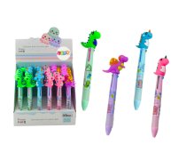 Multicolored Pen With Slider 3 Colors Dinosaur