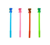 Dinosaur Ballpoint Pen Black Cap Refill Mix Pink Blue 0.5mm