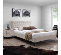 Bed EMILIA 160x200cm, with mattress HARMONY DELUX, beige