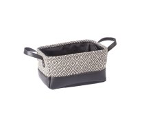 Basket YANA-5, 30x20xH16cm, black/white