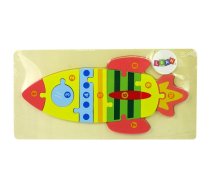 Set of Wooden Jigsaw Puzzles Rocket Numbers