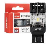 LED spuldze W21/5W 12V FULL CANBUS balta AMIO 04687