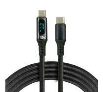 Telefona lādēšanas vads ar indikatoru 1m 3.0 5A/20V 100W type-C everActive CBB-1PD5L